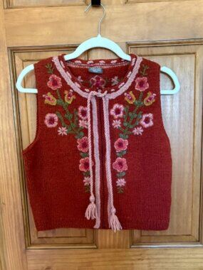 French Knot embroidered vest